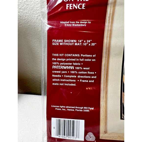 Needle Treasures Stitchery #00593 Mathilda’s On The Fence Cat by Amy Brackenbury - Picture 2 of 4